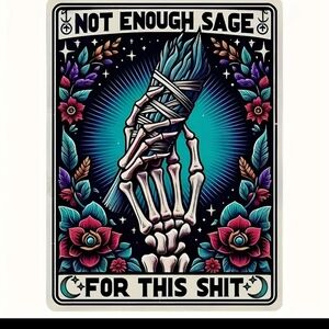 Skeleton Hand Sage Art Print